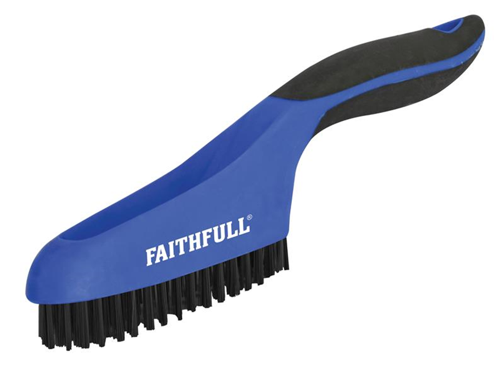 Faithfull FAISB164SP Scratch Brush Soft Grip 4 x 16 Row Plastic |