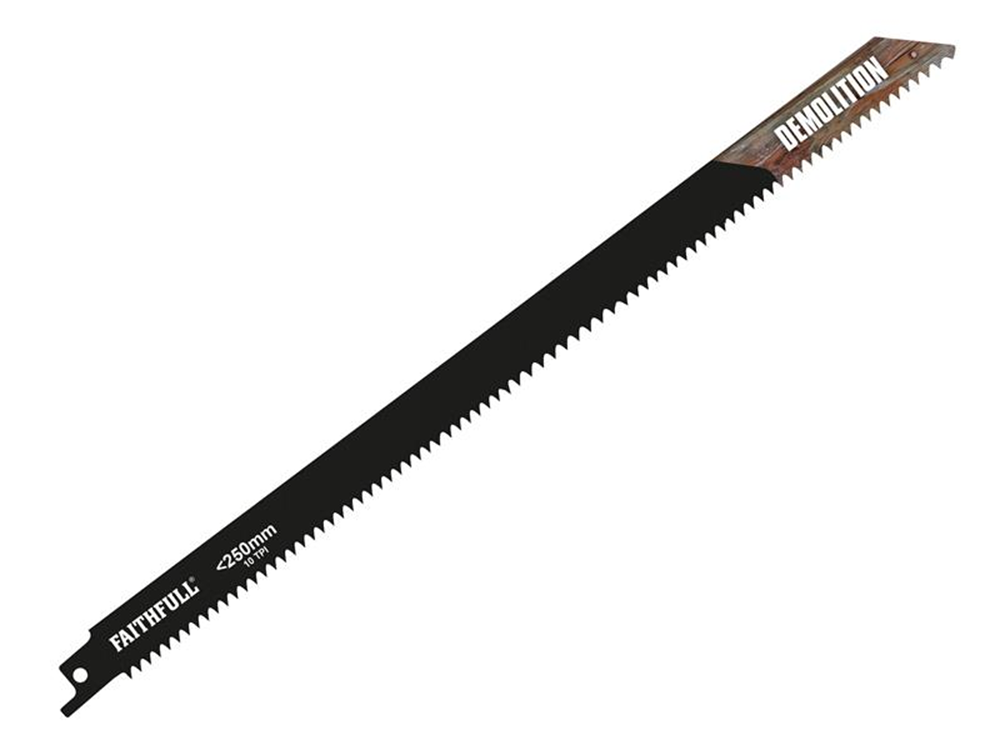 Faithfull FAISBS1210HF S1120HF Bi-Metal Sabre Saw Blade Demolition 300mm 10 TPI (Pack 5) |