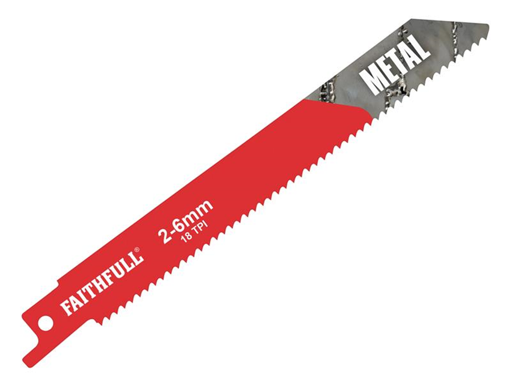 Faithfull FAISBS918E S918E Sabre Saw Blade Metal 150mm 18 TPI (Pack of 5) |