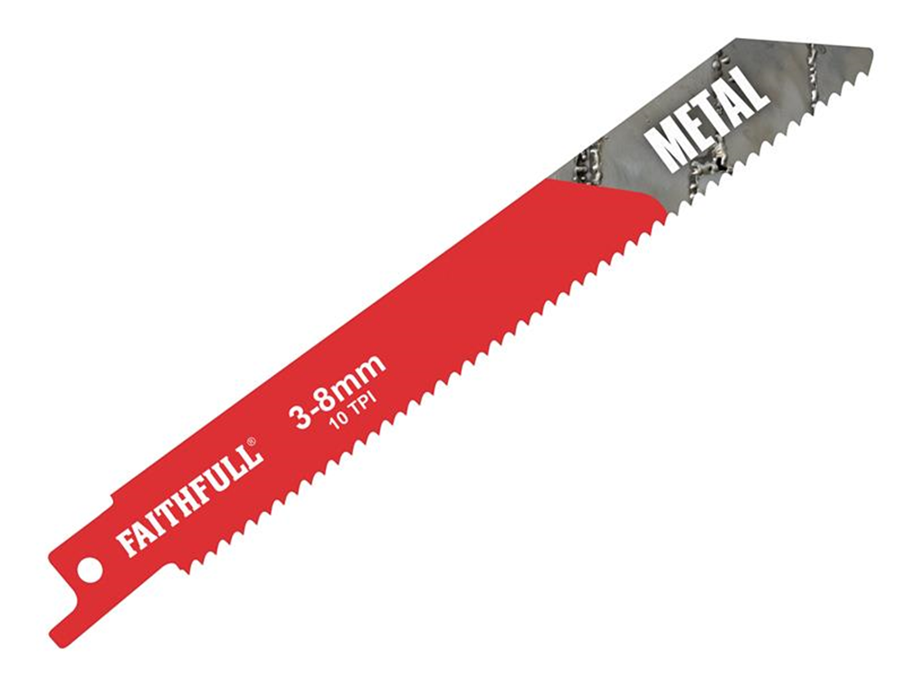 Faithfull FAISBS918H S918H Sabre Saw Blade Metal 150mm 10 TPI (Pack of 5) |