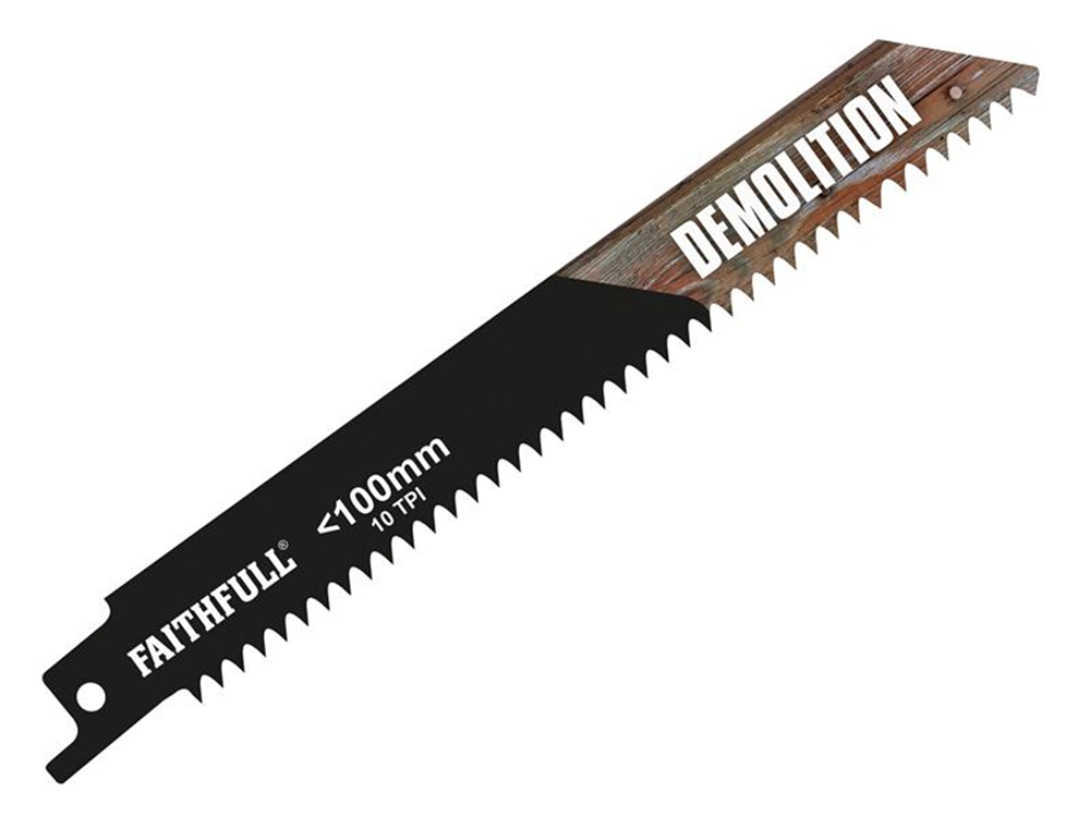 Faithfull FAISBS922HF S922HF Bi-Metal Sabre Saw Blade Demolition 150mm 10 TPI (Pack 5) |