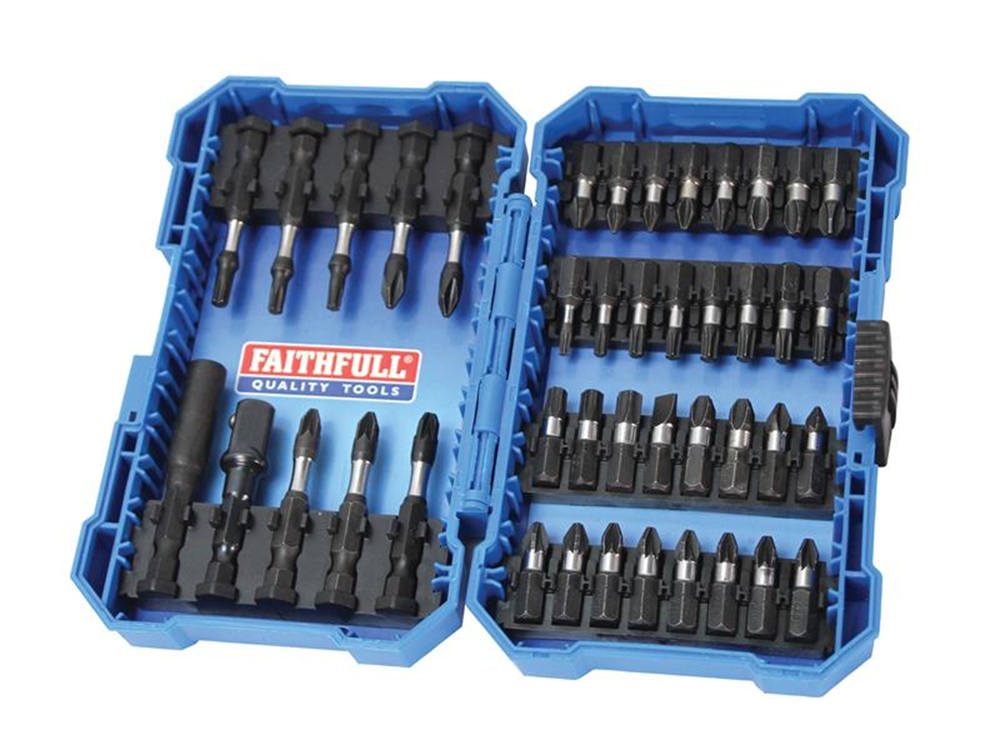 Faithfull FAISBSET42IM Impact Screwdriver Bit Set, 42 Piece |