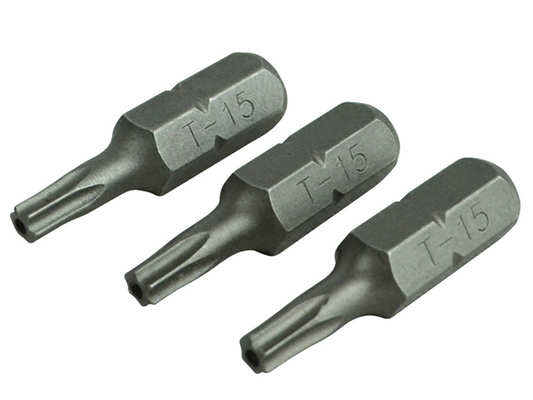 Faithfull FAISBT1525S Security S2 Grade Steel Screwdriver Bits T15S x 25mm Pack of 3 |