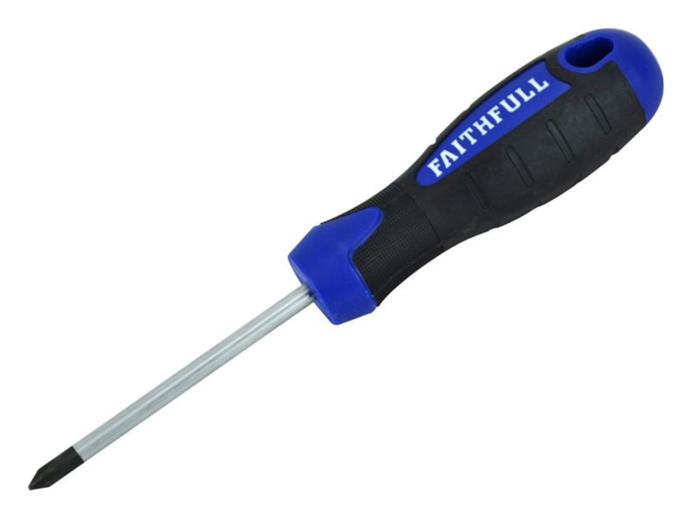 Faithfull FAISDPH1 Soft Grip Screwdriver Phillips Tip PH1 x 75mm |