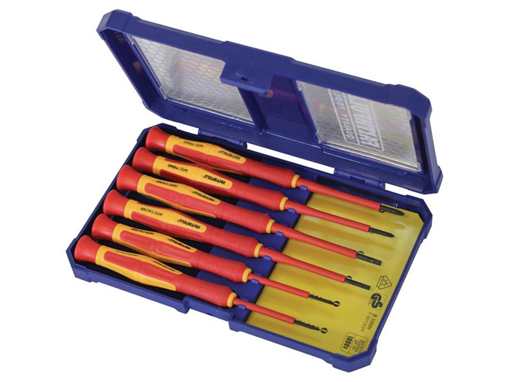 Faithfull FAISDVDEMINI Precision VDE Screwdriver Set, 6 Piece |