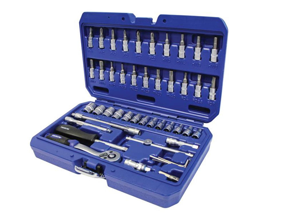 Faithfull FAISOC1446MN Socket Set of 46 Metric 1/4in Drive |