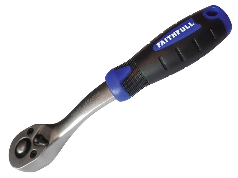 Faithfull FAISOCRAT38N Ratchet Handle Quick-Release 72 Teeth 3/8in Drive |