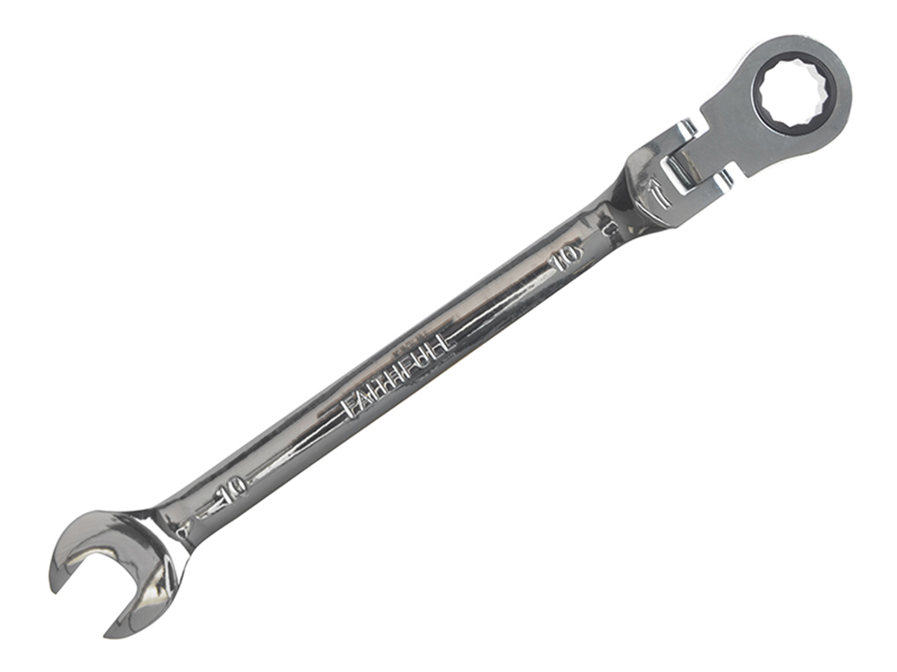 Faithfull FAISPARAT10 Ratchet Combination Spanner Flex Head CV 10mm |