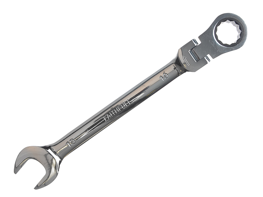 Faithfull FAISPARAT21 Ratchet Combination Spanner Flex Head CV 21mm |