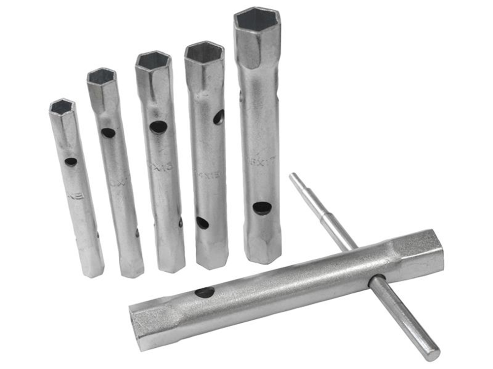 Faithfull FAISPBOXSET6 Box Spanner Set + Tommy Bar 6 Piece 8-19mm |