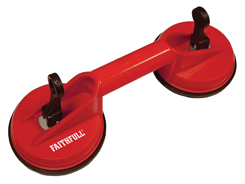 Faithfull FAISUCPAD2 Double Pad Suction Lifter 120mm Pads |