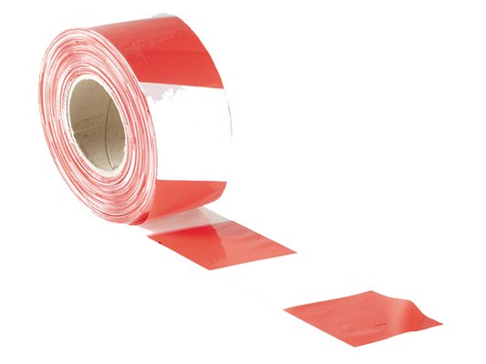 Faithfull FAITAPEBARRW Barrier Tape 70mm x 500m Red & White |   Red & White