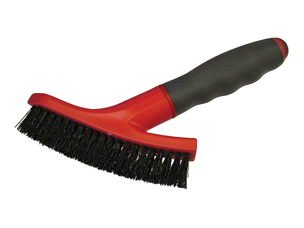 Faithfull FAITLSGSCRUB Grout Scrubbing Brush Soft Grip Handle |