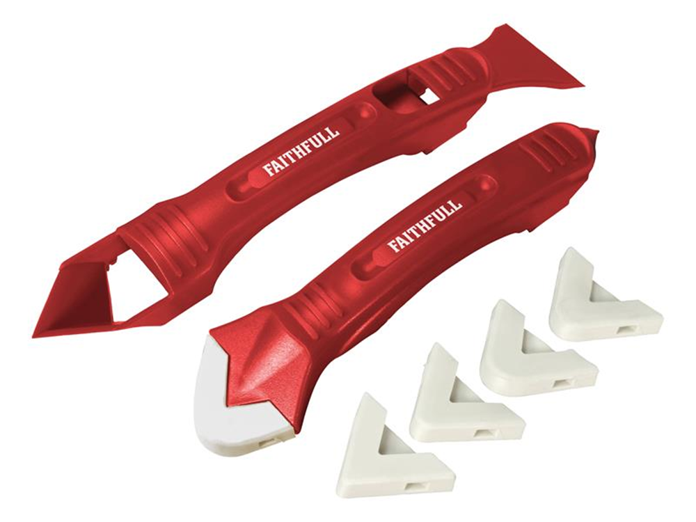 Faithfull FAITLSILKIT Silicone Scraper Kit Two Piece |