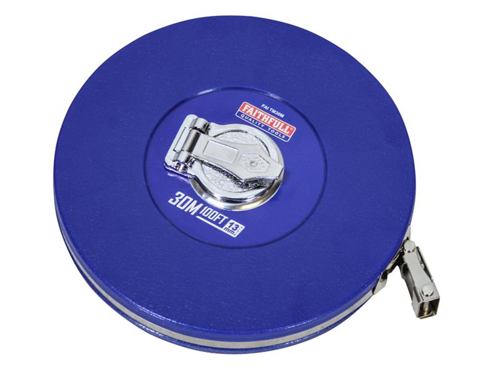 Faithfull FAITM30M Rounded Long Tape 30m/100ft (Width 13mm) |