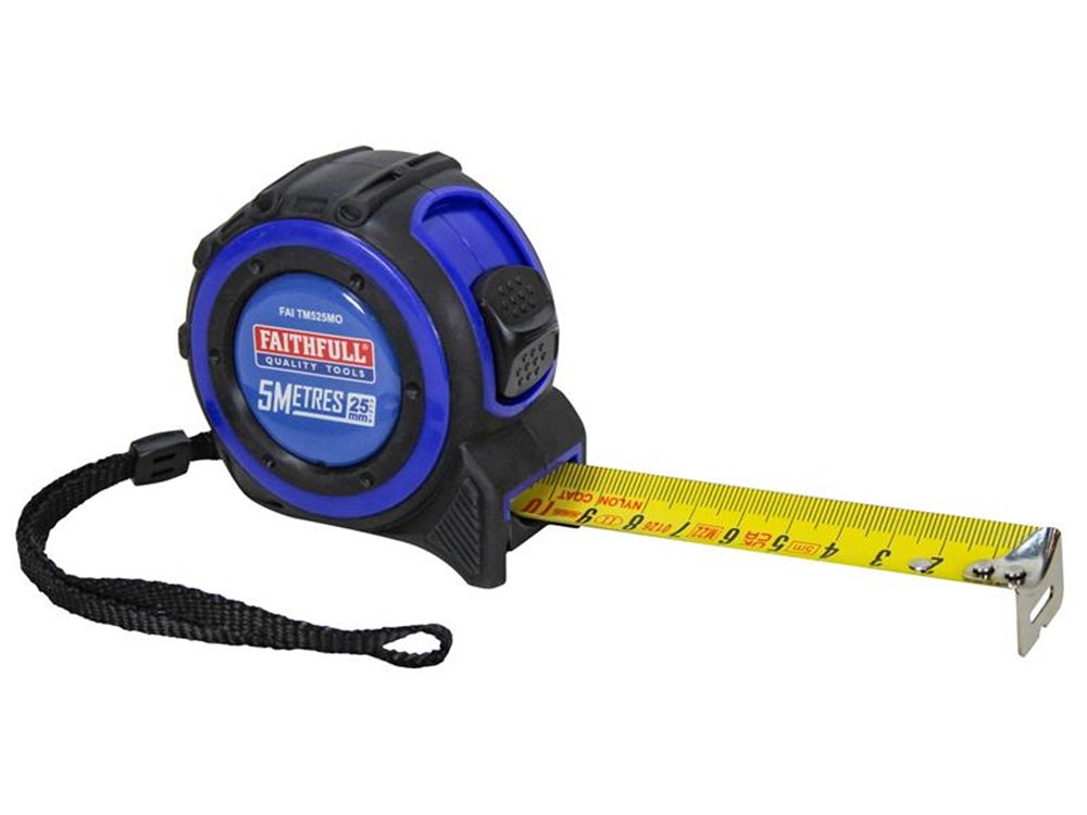 Faithfull FAITM525MO Trade Tape Measure 5m (Width 25mm) (Metric Only) |