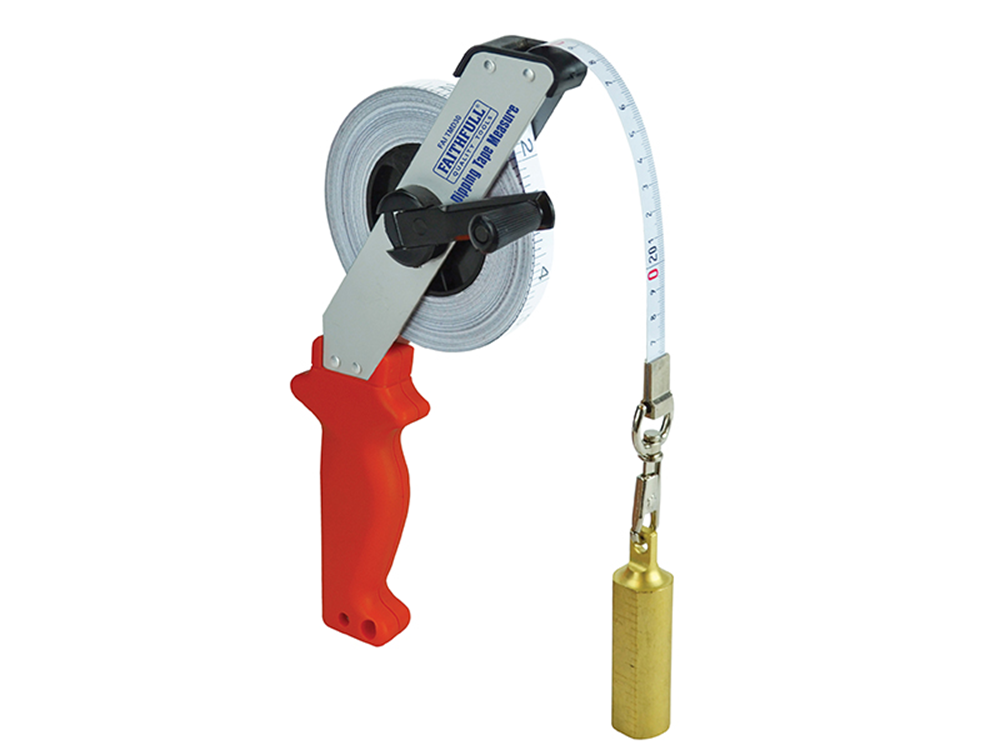 Faithfull FAITMD30 Dipping Tape Measure with Weight 30m/100ft |