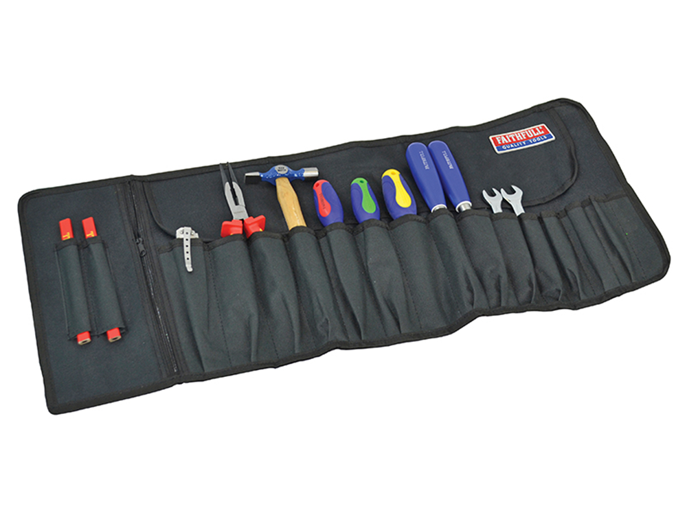 Faithfull FAITR15 15 Pocket Tool Roll 32 x 77cm |