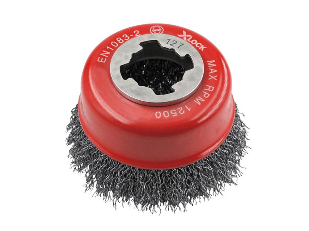 Faithfull FAIWBC75XL X-LOCK Wire Cup Brush 75mm M14x2, 0.30mm Steel Wire |