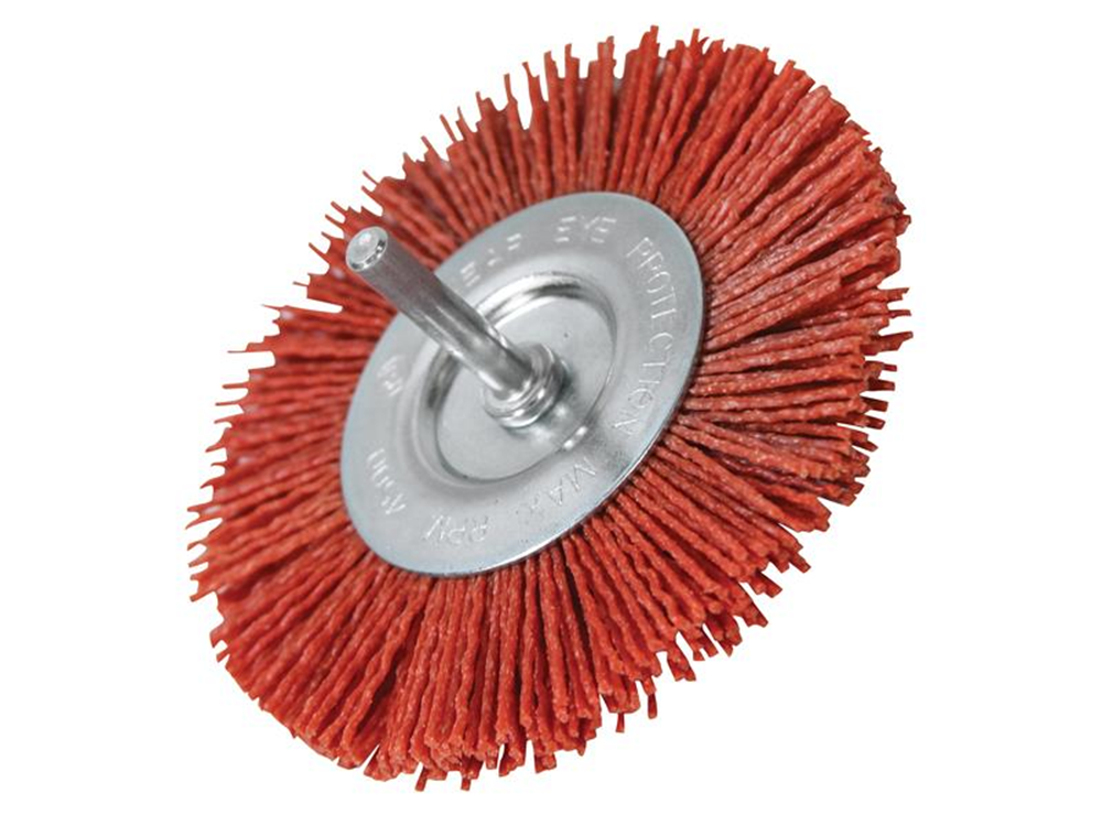 Faithfull FAIWBN100C Nylon Wheel Flat 100mm x 6mm Shank |