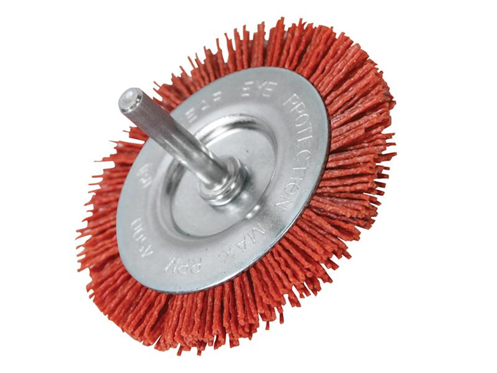 Faithfull FAIWBN75C Nylon Wheel Flat 75mm x 6mm Shank |