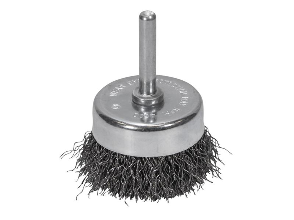 Faithfull FAIWBS50 Wire Cup Brush 50mm x 6mm Shank 0.30mm |