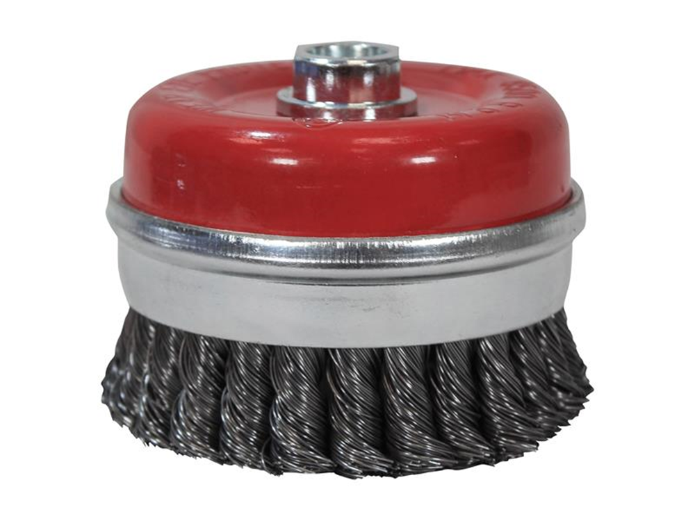 Faithfull FAIWBT65 Wire Cup Brush Twist Knot 65mm M14 x 0.50mm Steel Wire |
