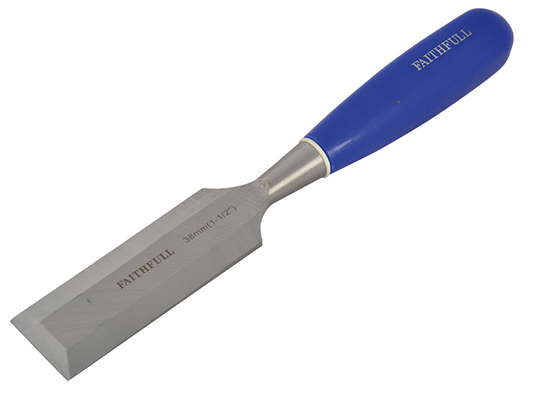 Faithfull FAIWCB112 Bevel Edge Chisel Blue Grip 38mm (1.1/2in) |