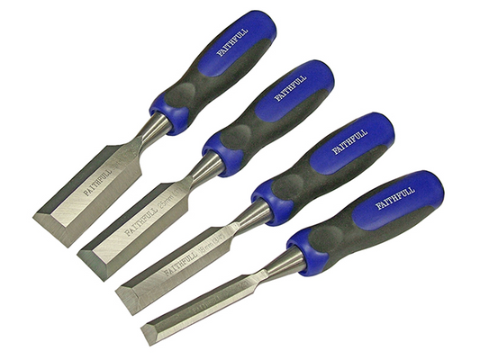 Faithfull FAIWCBUTTS4 Bevel Edge Butt Chisel Set, 4 Piece |