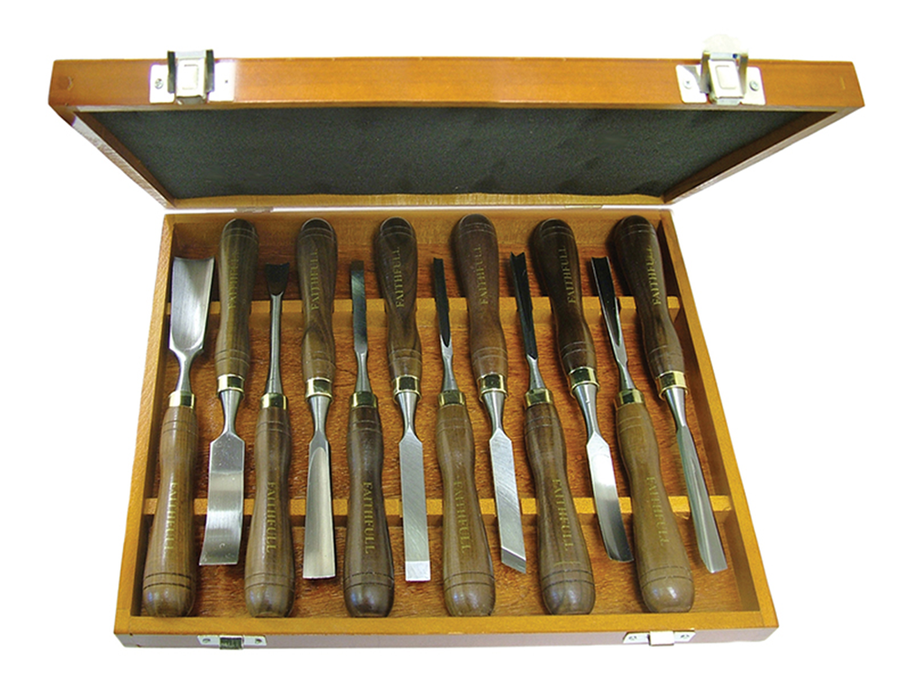 Faithfull FAIWCSET12 Woodcarving Set of 12 in Case |