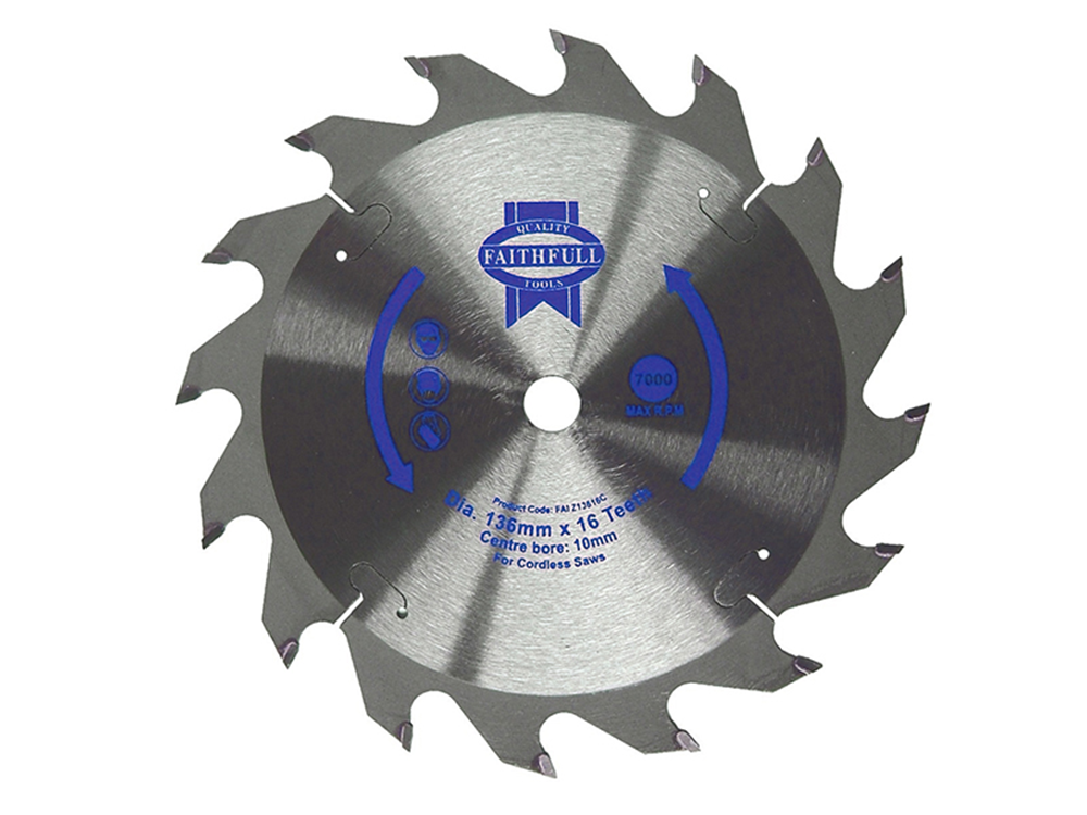 Faithfull FAIZ13630C TCT Cordless Trimsaw Blade 136 x 10mm x 30T |