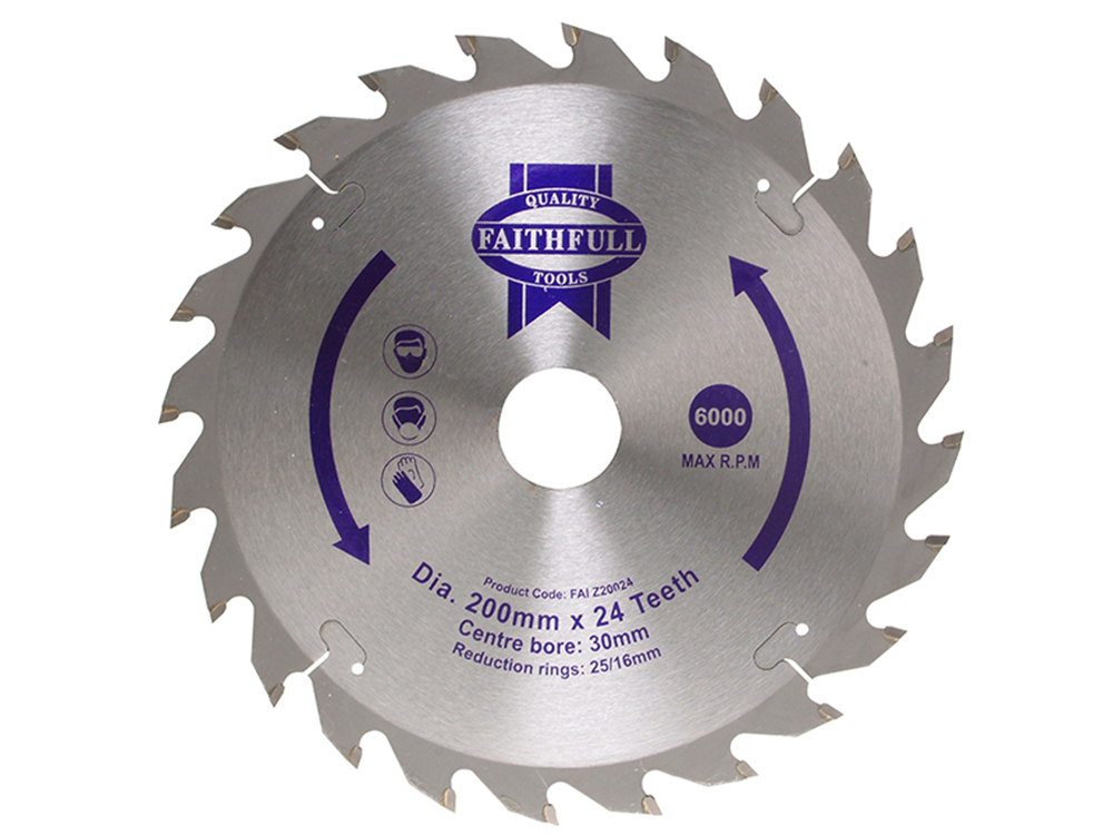 Faithfull FAIZ20024 TCT Circular Saw Blade 200 x 30mm x 24T POS |