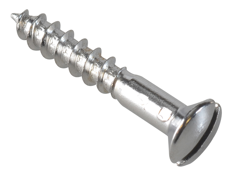ForgeFix FOR185536 Multi-Purpose Screw SL Raised Head Chrome Plated 4.0 x 25mm ForgePack 35 |