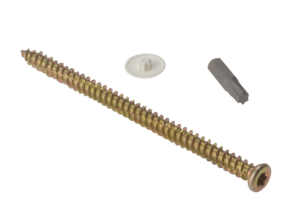 ForgeFix FORCFS122 Concrete Frame Screw TORX┬« Compatible High-Low Thread ZYP 7.5 x 122mm Box 100 |