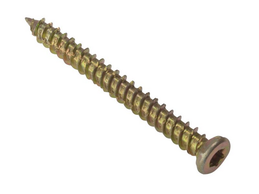ForgeFix FORCFS102YN Concrete Frame Screw ZYP 7.5 x 102mm Box 100 |