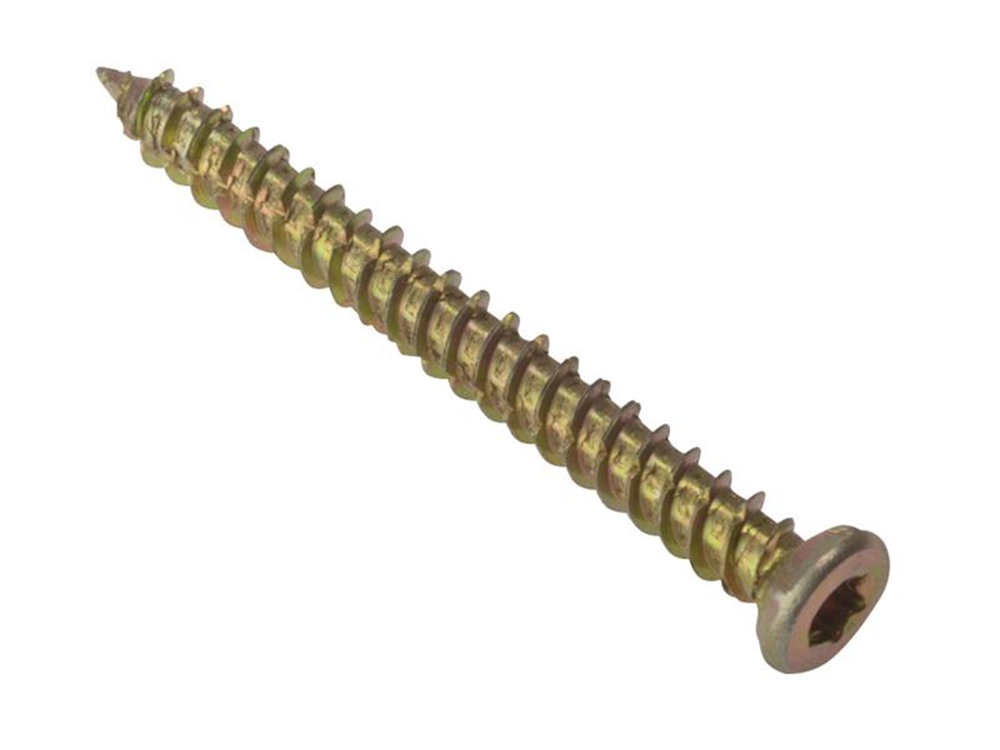 ForgeFix FORCFS182YN Concrete Frame Screw ZYP 7.5 x 182mm Box 100 |