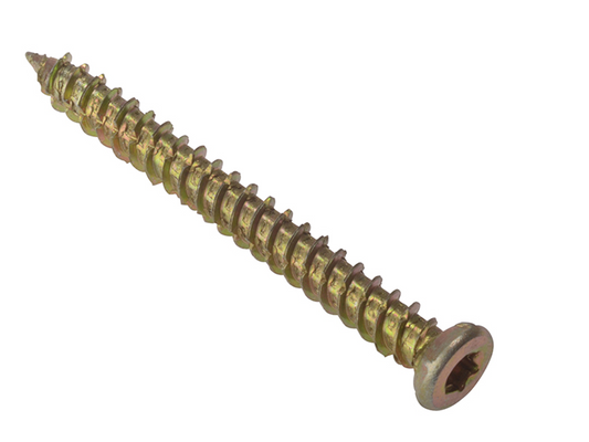 ForgeFix FORCFS112G Concrete Frame Screw TORX┬« Compatible High-Low Thread ZYP 7.5 x 112mm Bag 10 |