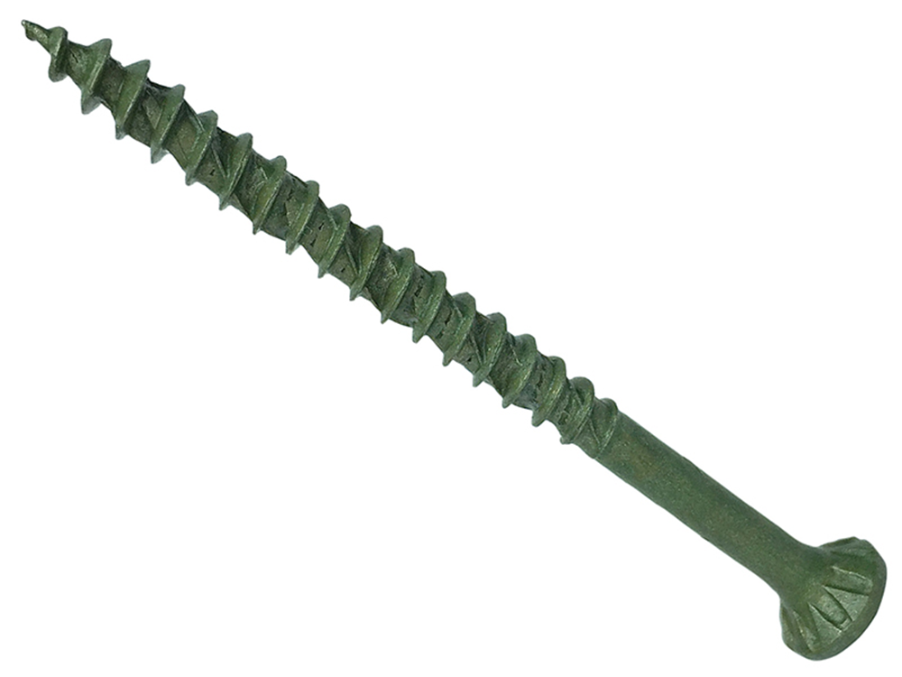 ForgeFix FORDS5100GT ForgeFast TORX┬« Compatible Decking Screws CSK Green 5.0x100 T25 Tub 300 |