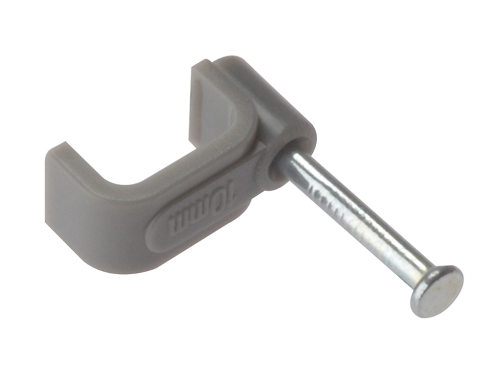 ForgeFix FORFCC15G Cable Clip Flat Grey 1.50mm Box 100 |