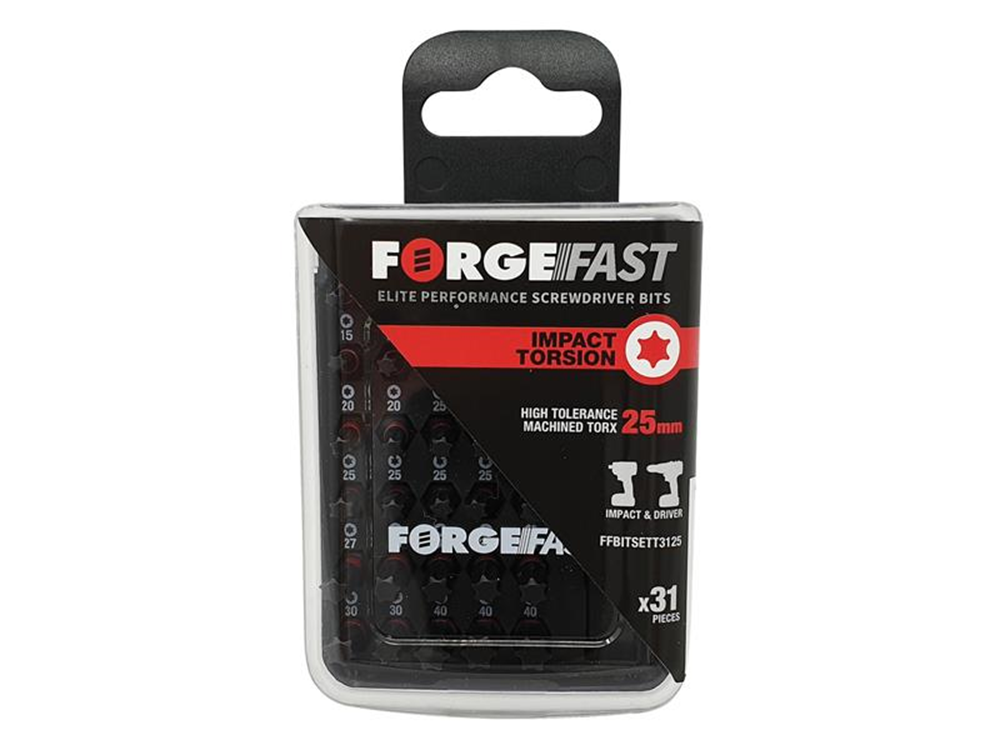 ForgeFix FORFFBST31 ForgeFast TORX┬« Compatible Impact Bit Set, 31 Piece |