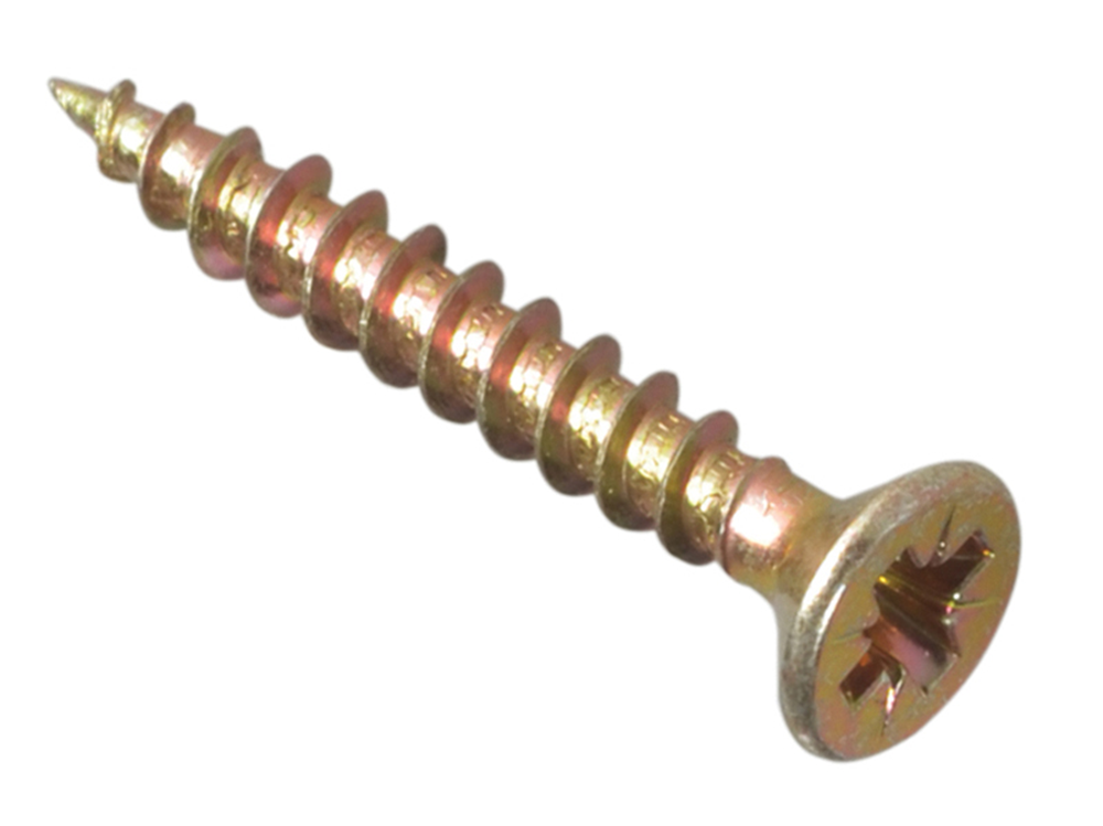 ForgeFix FORMPS325Y Multi-Purpose Pozi Compatible Screw CSK ST ZYP 3.0 x 25mm Box 200 |