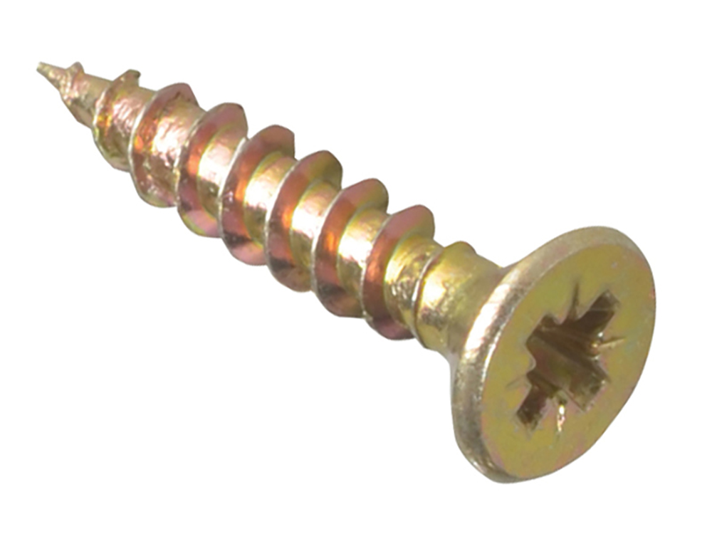 ForgeFix FORMPS3517Y Multi-Purpose Pozi Compatible Screw CSK ST ZYP 3.5 x 17mm Box 200 |