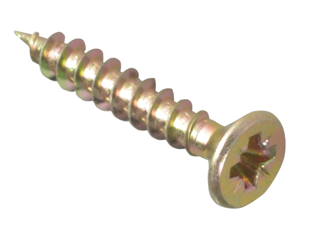 ForgeFix FORMPS425Y Multi-Purpose Pozi Compatible Screw CSK ST ZYP 4.0 x 25mm Box 200 |