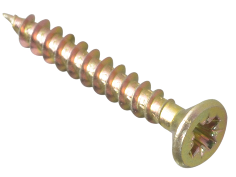 ForgeFix FORMPS430Y Multi-Purpose Pozi Compatible Screw CSK ST ZYP 4.0 x 30mm Box 200 |