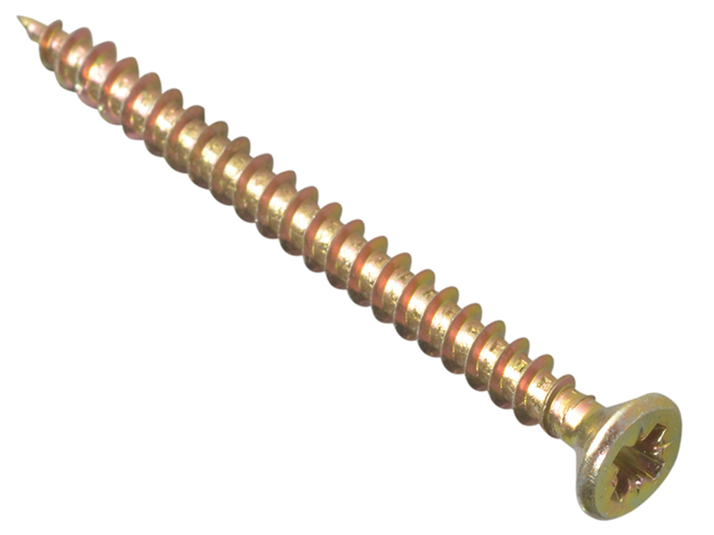 ForgeFix FORMPS450Y Multi-Purpose Pozi Compatible Screw CSK ST ZYP 4.0 x 50mm Box 200 |