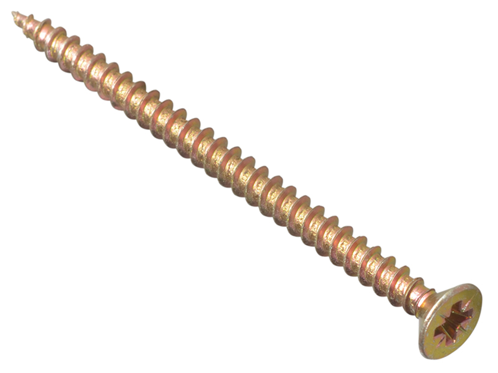 ForgeFix FORMPS4560Y Multi-Purpose Pozi Compatible Screw CSK ST ZYP 4.5 x 60mm Box 100 |
