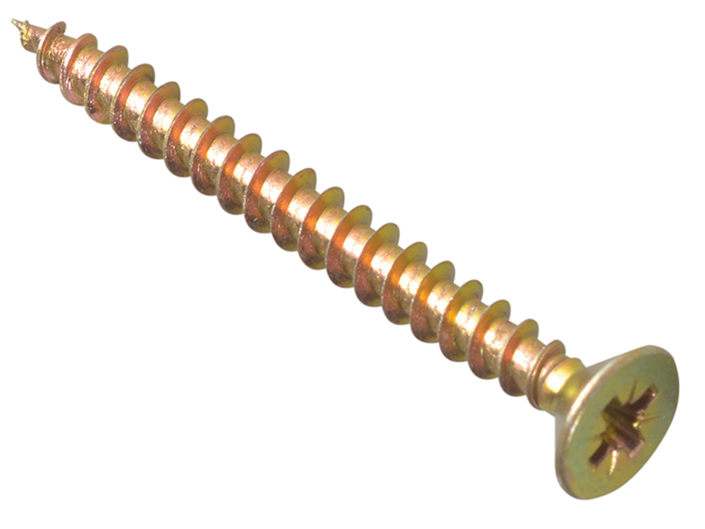 ForgeFix FORMPS550Y Multi-Purpose Pozi Compatible Screw CSK ST ZYP 5.0 x 50mm Box 200 |