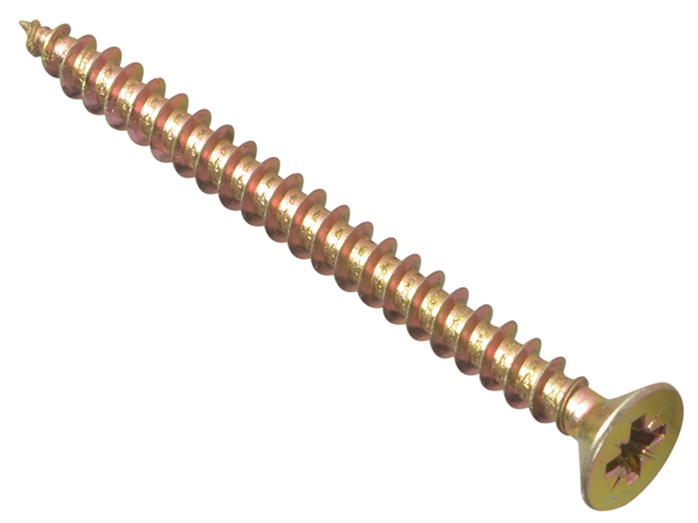 ForgeFix FORMPS560Y Multi-Purpose Pozi Compatible Screw CSK ST ZYP 5.0 x 60mm Box 100 |