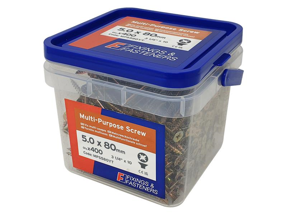 ForgeFix FORMPS580YT FORMPS580YTMulti-Purpose Screws, Pozi, CSK, ZYP |