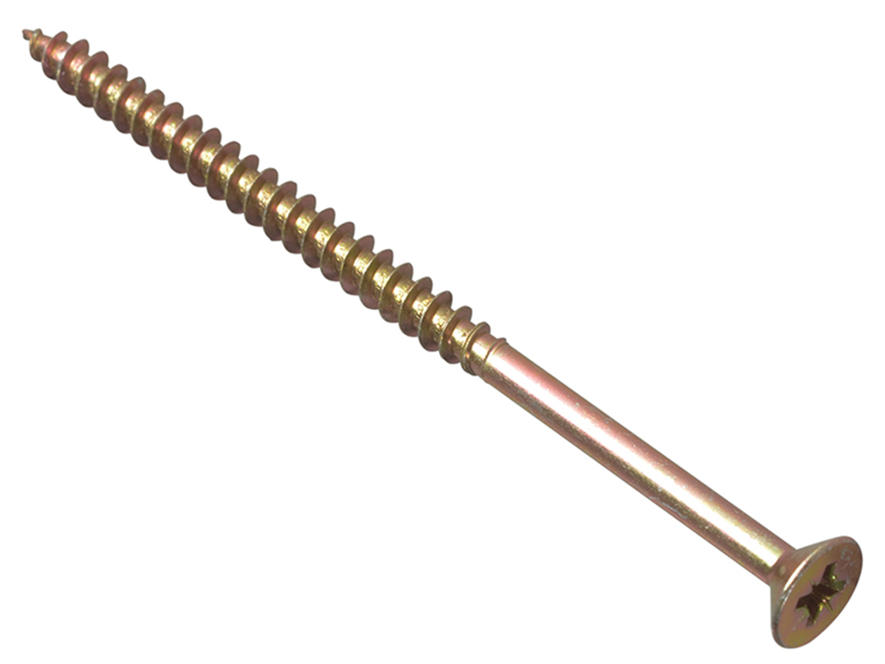 ForgeFix FORMPS590Y Multi-Purpose Pozi Compatible Screw CSK ST ZYP 5.0 x 90mm Box 100 |